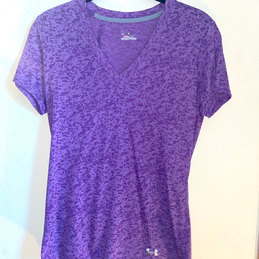 Purple under armor V-neck